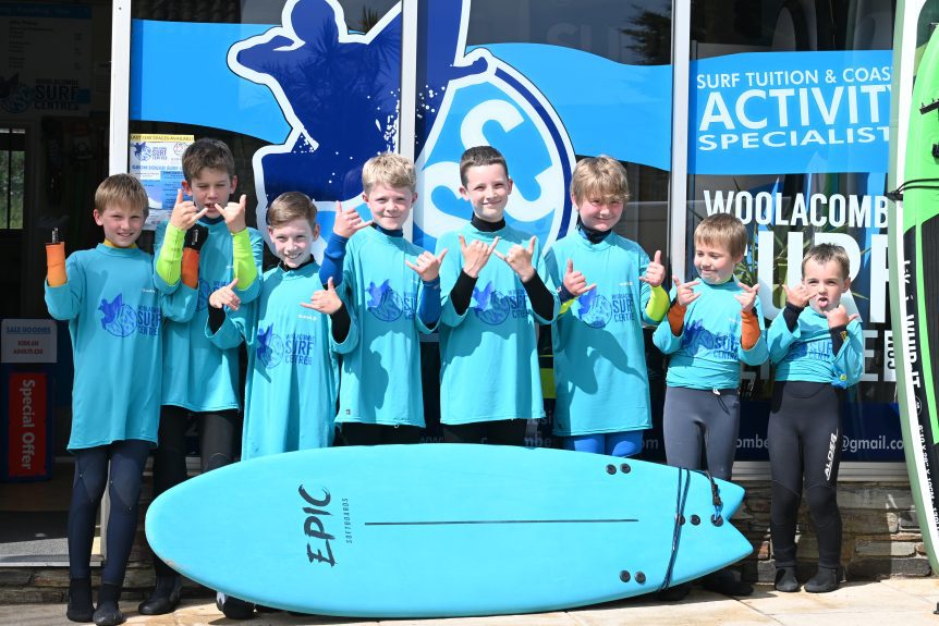 Grom Squad, kids surf club, Birthday party ideas, surfing party, birthday surf, Woolacombe, North Devon, Near Croyde, Saunton, Putsborough, Surf School Woolacombe Surf Centre, children surf lessons Woolacombe