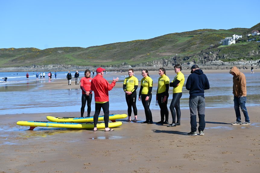 National Vocational Beach Lifeguard Qualification Assessment at Woolacombe, North Devon, South West