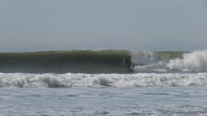 Surfer Gary King, Woolacombe Surf Centre, surf school, North Devon, low tide, Woolacombe Bay