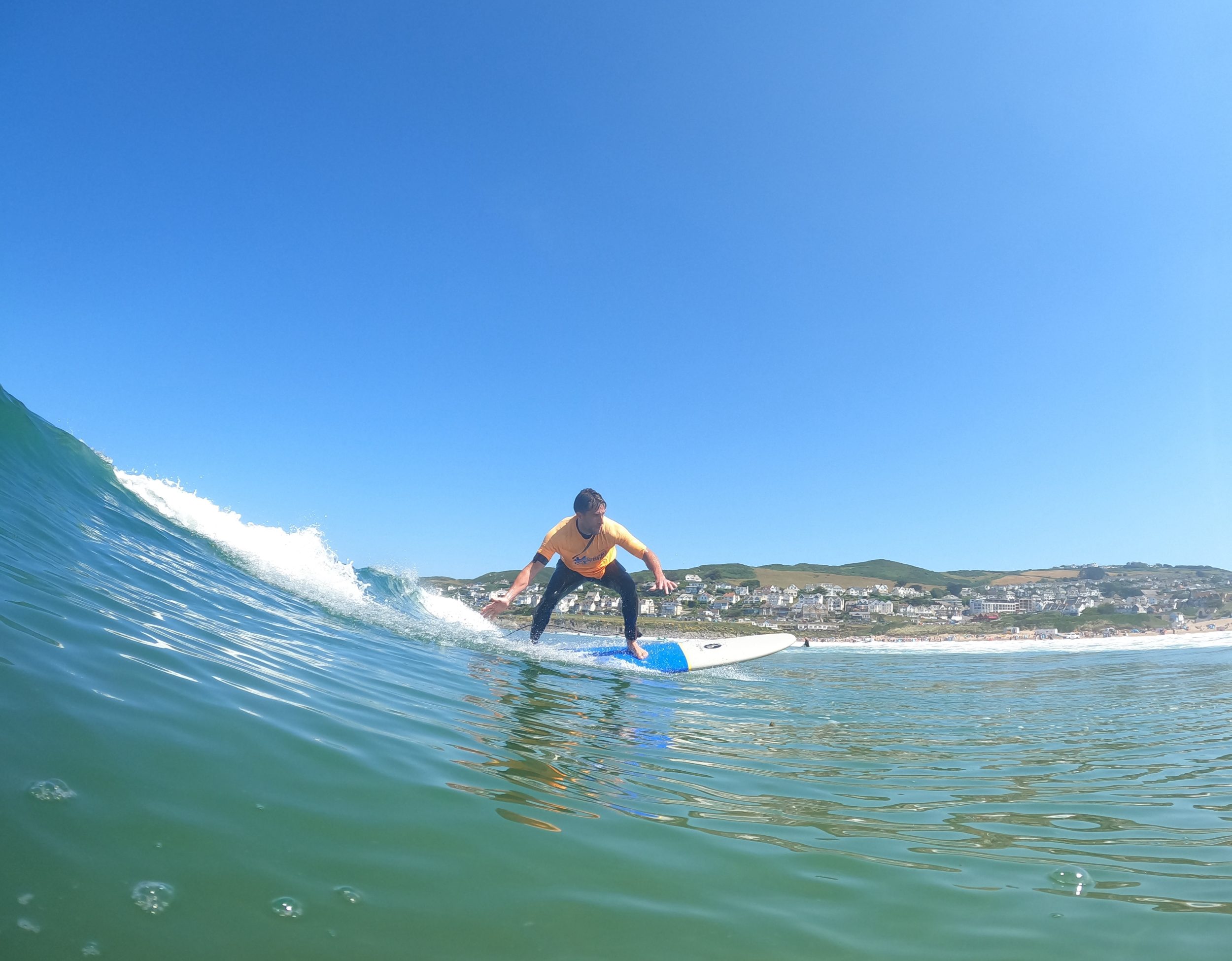 surf lessons for intermediates and beginners at Woolacombe Beach